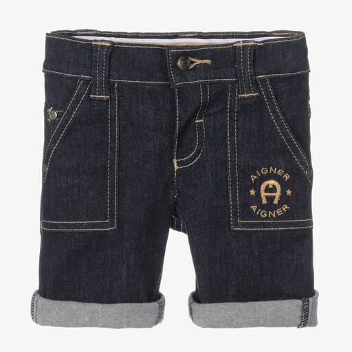 AIGNER-Bermuda denim foncé bébé garçon | Childrensalon Outlet