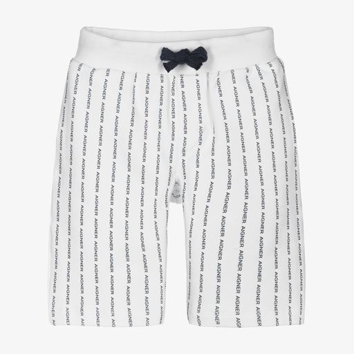 AIGNER-Baby Boys White Cotton Shorts | Childrensalon Outlet