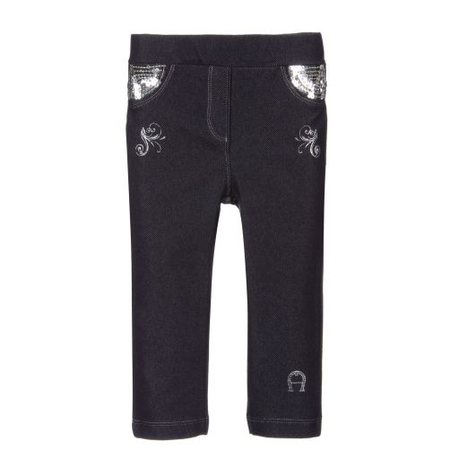 AIGNER-Baby Girls Blue Jeggings | Childrensalon Outlet