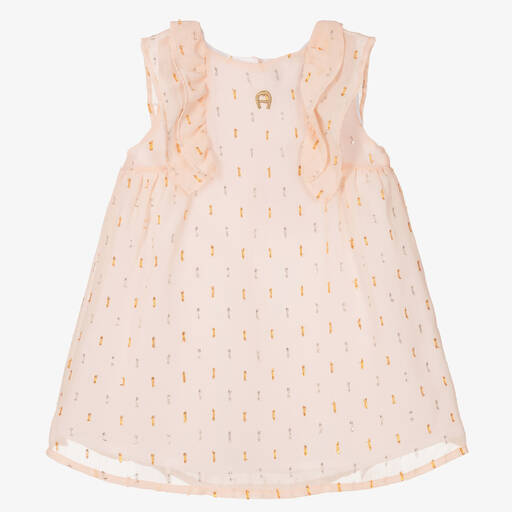 AIGNER-Baby Girls Pink Chiffon Dress | Childrensalon Outlet