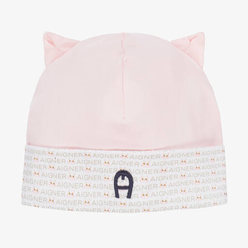 AIGNER-Baby Girls Pink Cotton Hat | Childrensalon Outlet