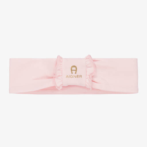 AIGNER-Розовая повязка на голову для малышек | Childrensalon Outlet
