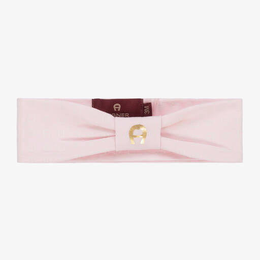 AIGNER-Baby Girls Pink Pima Cotton Headband | Childrensalon Outlet