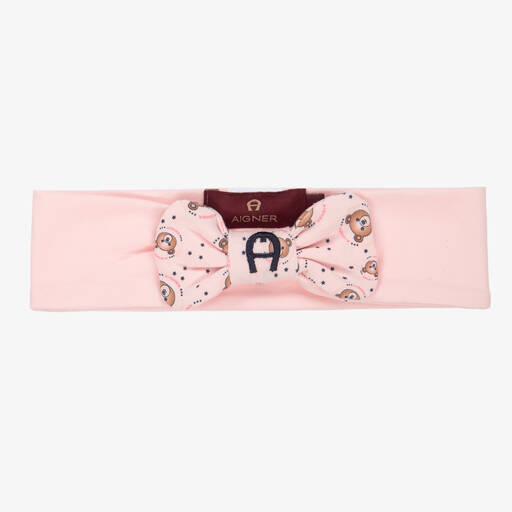AIGNER-Baby Girls Pink Teddy Headband | Childrensalon Outlet