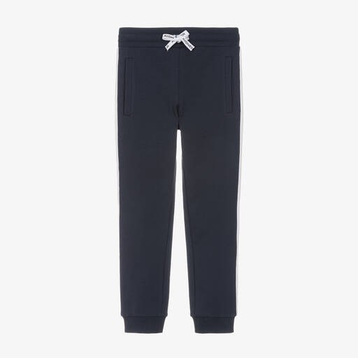 AIGNER-Boys Blue Cotton Joggers | Childrensalon Outlet