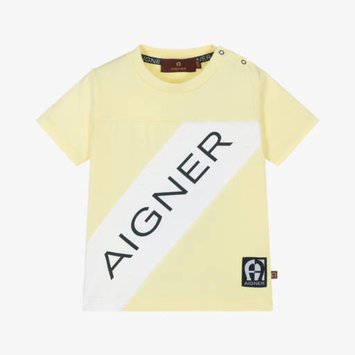 AIGNER-Boys Sunlit Logo Cotton Tee | Childrensalon Outlet