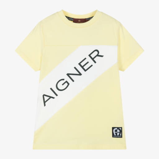 AIGNER-Boys Sunshine Cotton Tee | Childrensalon Outlet