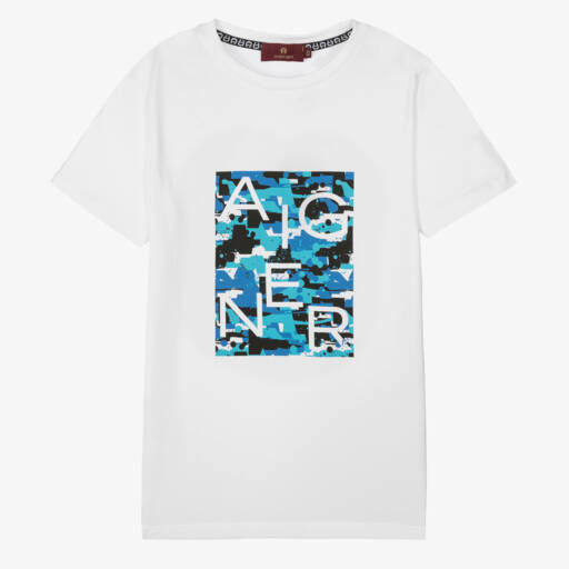 AIGNER-Белая футболка для подростков | Childrensalon Outlet
