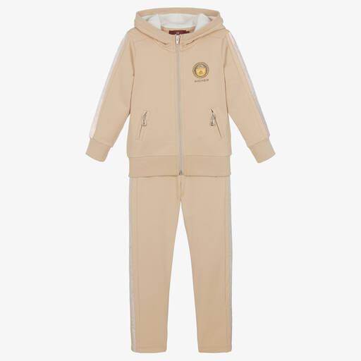 AIGNER-Бежевый спортивный костюм из хлопка для девочек | Childrensalon Outlet