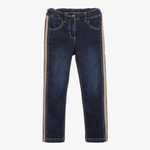 AIGNER-Girls Blue Stretch Denim Jeans | Childrensalon Outlet