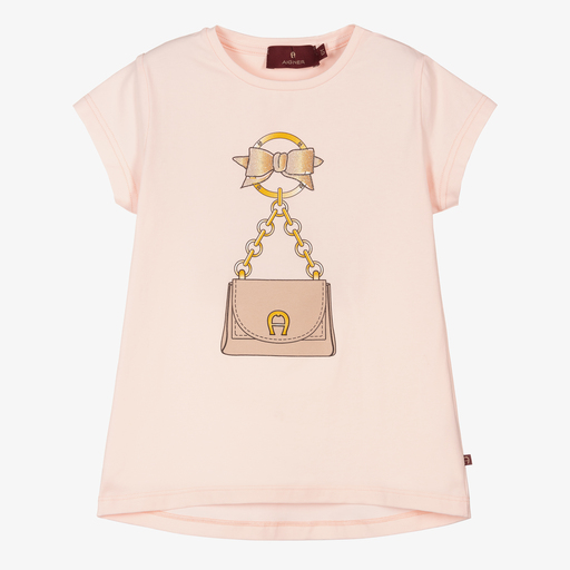 AIGNER-Розовая футболка для девочек | Childrensalon Outlet