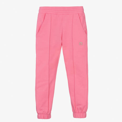AIGNER-Girls Pink Cotton Joggers | Childrensalon Outlet
