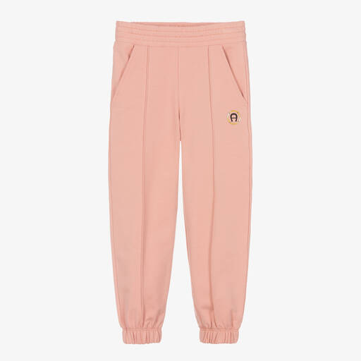 AIGNER-Girls Pink Cotton Joggers | Childrensalon Outlet