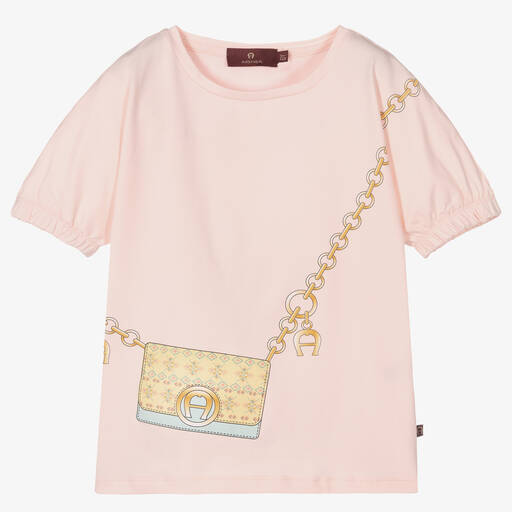 AIGNER-Rosa Baumwoll-T-Shirt für Mädchen | Childrensalon Outlet