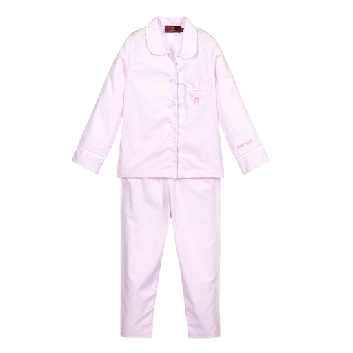 AIGNER-Girls Pink Striped Pyjamas | Childrensalon Outlet