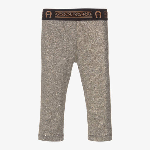 AIGNER-Girls Shimmering Gold Trousers | Childrensalon Outlet