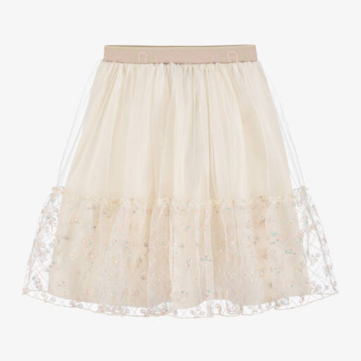 AIGNER-Girls Soft Ivory Tulle Skirt | Childrensalon Outlet