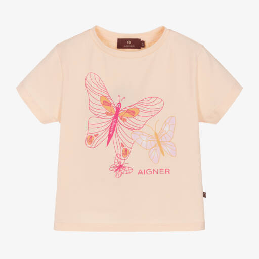 AIGNER-Футболка из хлопка с солнечными бабочками для девочек | Childrensalon Outlet