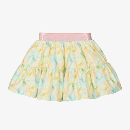 AIGNER-Girls Yellow Pastel Patterned Skirt | Childrensalon Outlet
