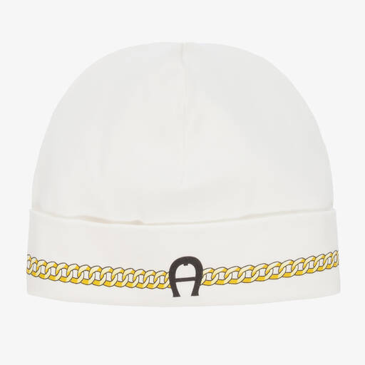 AIGNER-Bonnet ivoire en coton Bébé | Childrensalon Outlet