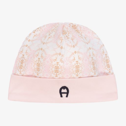 AIGNER-قبعة قطن بيما لون زهري للمولودات | Childrensalon Outlet