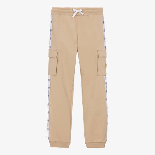 AIGNER-Teen Boys Beige Cargo Joggers | Childrensalon Outlet