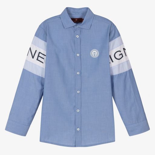AIGNER-Blaues Teen Hemd für Jungen | Childrensalon Outlet