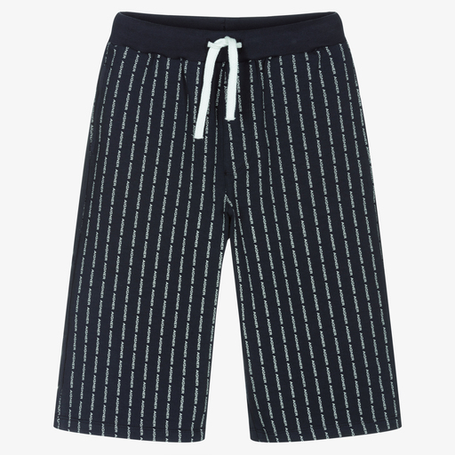 AIGNER-Teen Boys Blue Logo Shorts | Childrensalon Outlet