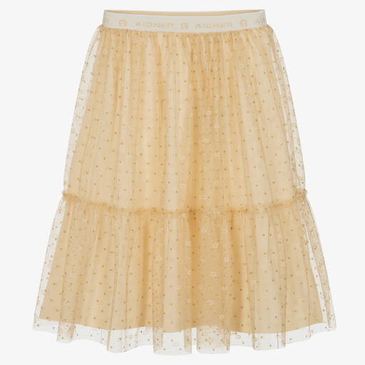 AIGNER-تنورة تينز تول لون بيج | Childrensalon Outlet