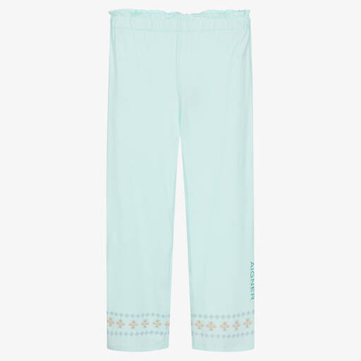 AIGNER-Teen Girls Blue Wide-Leg Trousers | Childrensalon Outlet