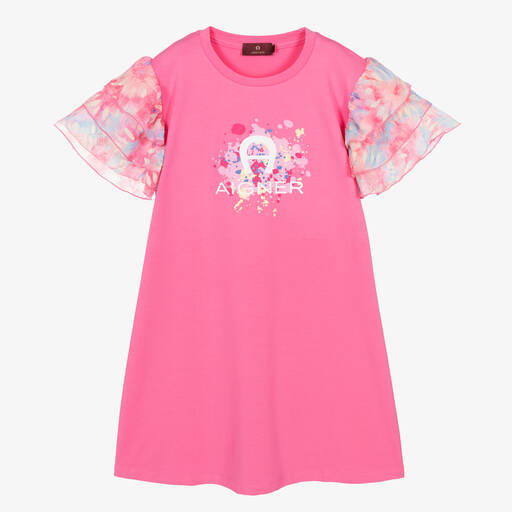 AIGNER-Teen Girls Fuchsia Pink & Pastel T-Shirt Dress | Childrensalon Outlet