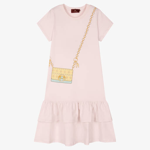 AIGNER-Teen Girls Pink Cotton Dress | Childrensalon Outlet