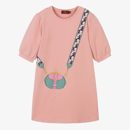 AIGNER-Rosa Teen Baumwoll-T-Shirt-Kleid | Childrensalon Outlet