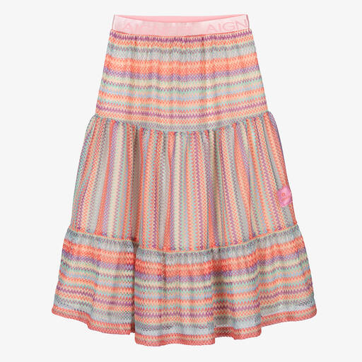 AIGNER-Teen Girls Pink Zigzag Knit Skirt | Childrensalon Outlet