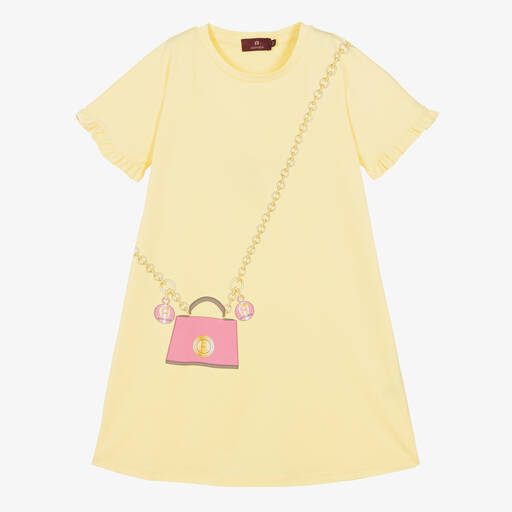 AIGNER-Teen Girls Yellow Cotton Crossbody Bag Dress | Childrensalon Outlet