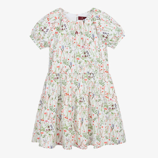 AIGNER-Teen Ivory Floral Logo Dress | Childrensalon Outlet