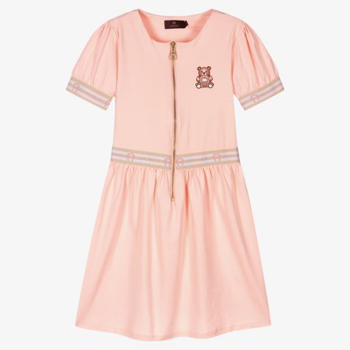 AIGNER-Teen Pink Bear Logo Zip Dress | Childrensalon Outlet