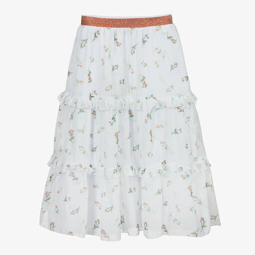 AIGNER-Белая юбка с цветочным рисунком | Childrensalon Outlet
