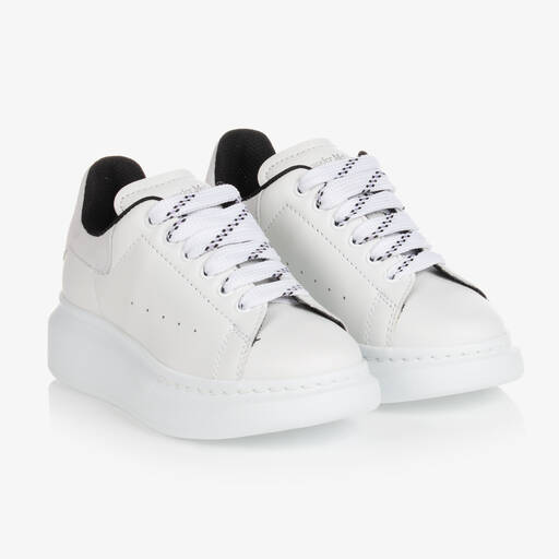 Alexander McQueen-White Leather Oversized Trainers | Childrensalon Outlet