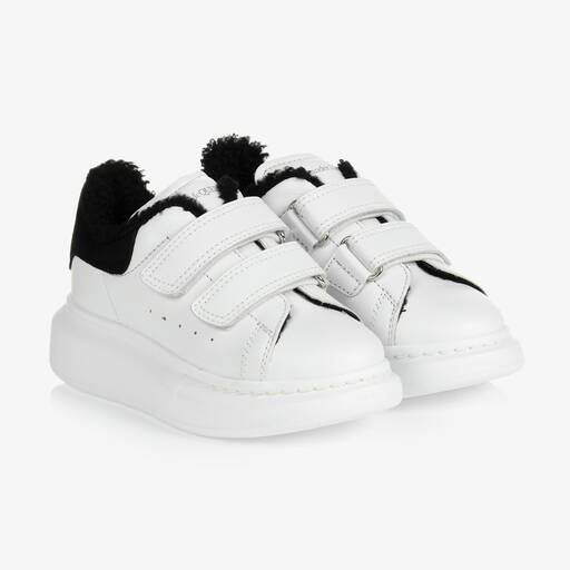 Alexander Mcqueen Kids Larry Velcro Leather Trainers Sneakers, Brand Size  31 (13.5 Little Kids) 687070 WIAHF 9075 - Shoes, Alexander McQueen -  Jomashop