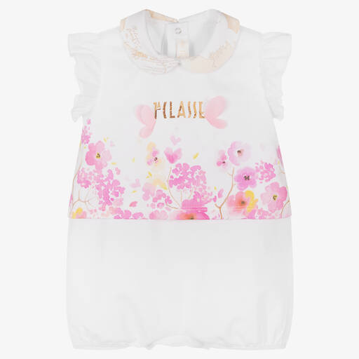 Alviero Martini-Белый песочник с цветами | Childrensalon Outlet