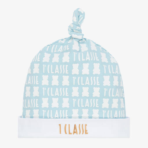 Alviero Martini-Blue Teddy Logo Baby Hat | Childrensalon Outlet