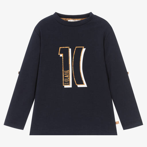 Alviero Martini-Boys Blue Geo Map Top | Childrensalon Outlet