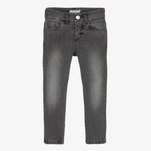 Alviero Martini-Boys Washed Black Denim Jeans | Childrensalon Outlet