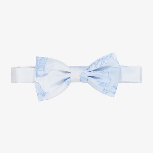 Alviero Martini-Nœud papillon blanc Carte géo Garçon  | Childrensalon Outlet