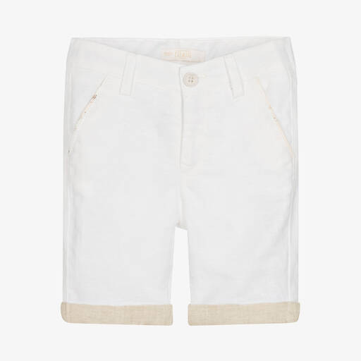 Alviero Martini-Boys White Geo Map Shorts | Childrensalon Outlet