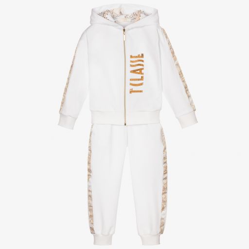 Alviero Martini-Girls White Geo Map Tracksuit | Childrensalon Outlet