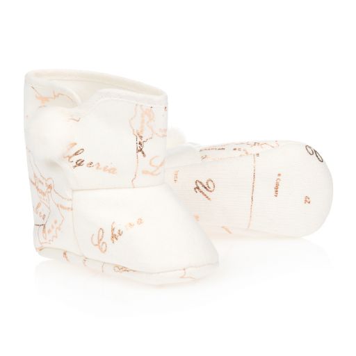 Alviero Martini-Ivory Geo Map Booties | Childrensalon Outlet
