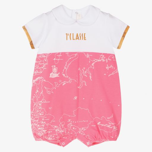 Alviero Martini-Pink Geo Map Baby Shortie | Childrensalon Outlet