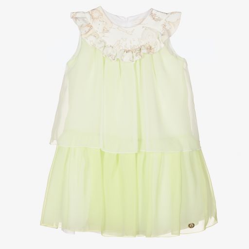 Alviero Martini-Teen Green Chiffon Map Dress | Childrensalon Outlet